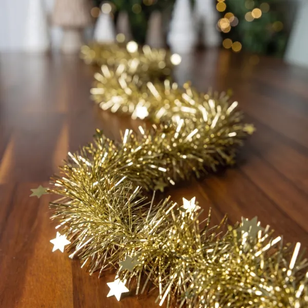Guirnalda de Navidad (D10 cm) estrellada Alpine Verde musgo