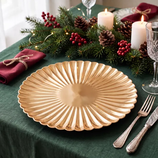 Set di 12 sottopiatti Conchiglia Oro