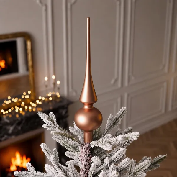 Puntale per albero di Natale in vetro Bor�al Cognac