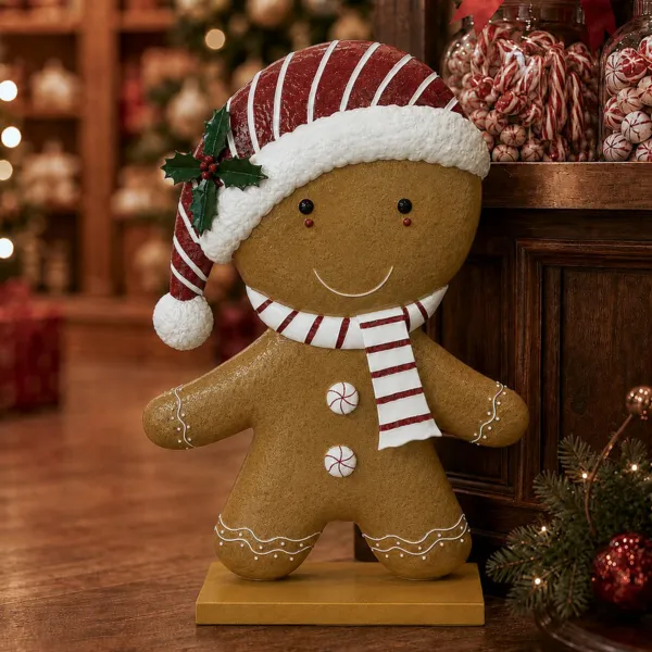 Decoratief metalen figuur (H100 cm) Het kleine kerstkoekje