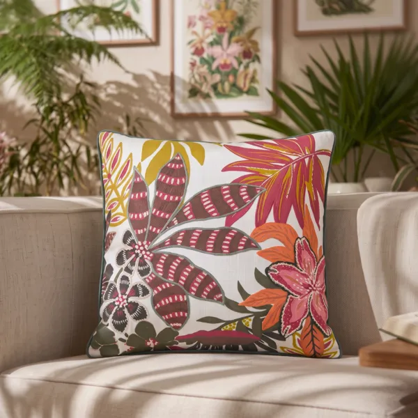Coussin carr� coton (45 x 45 cm) Tenali Multicolore