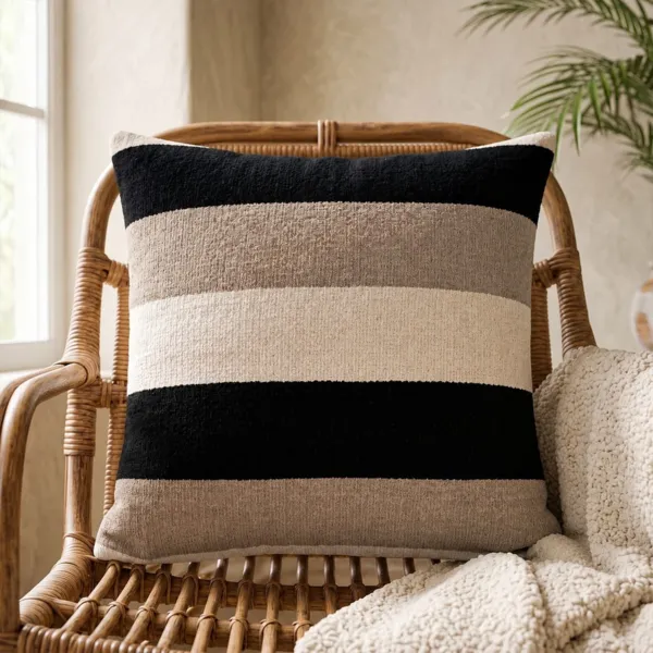 Cuscino quadrato tessuto riciclato (45 x 45 cm) Oslo Ecru