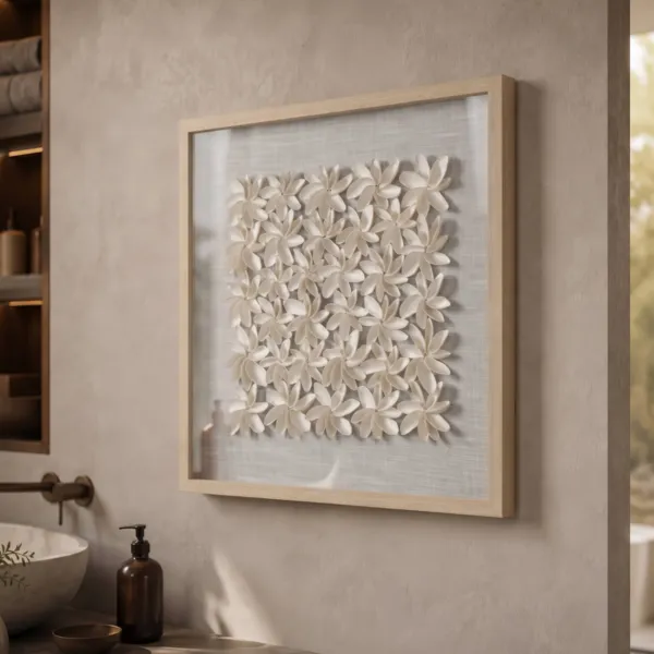 Relief-Wandbild mit Muscheln (60 x 60 cm) Meka Wei�