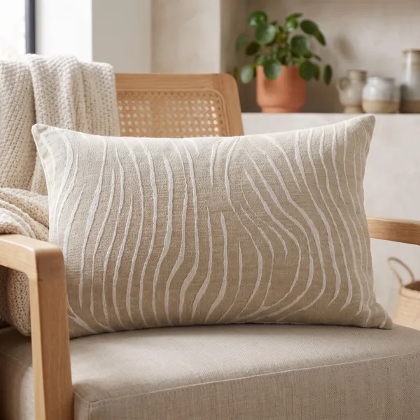 Cuscino rettangolare in cotone (40 x 60 cm) Felidae Beige