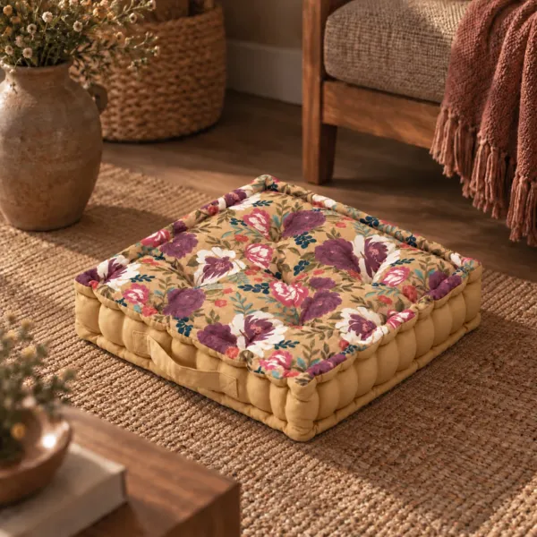Coussin de sol carr� coton (45 x 45 cm) Augusta Multicolore