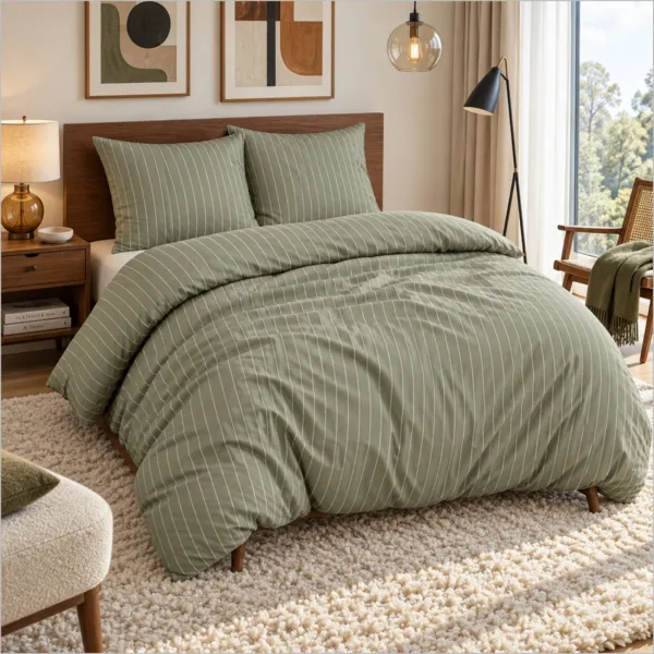Copripiumino in percalle di cotone (240 x 220 cm) H�l�ne Verde