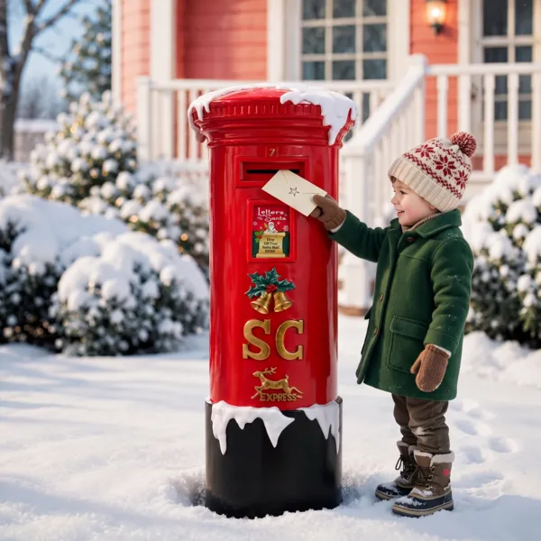 Cassetta postale (H100 cm) Santa Rosso