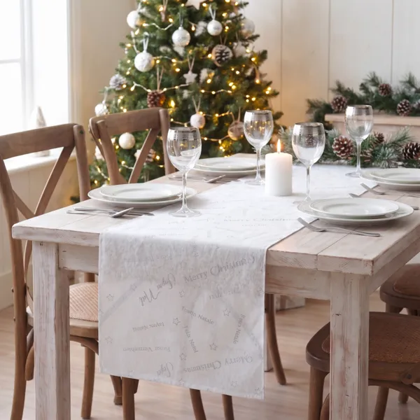 Tischl�ufer Weihnachten Wei�