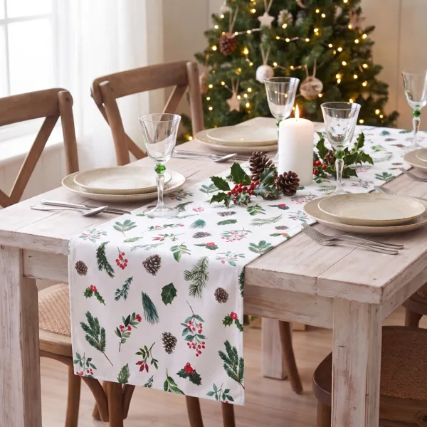 Runner da tavolo natalizio (50 x 150 cm) Christmas Verde