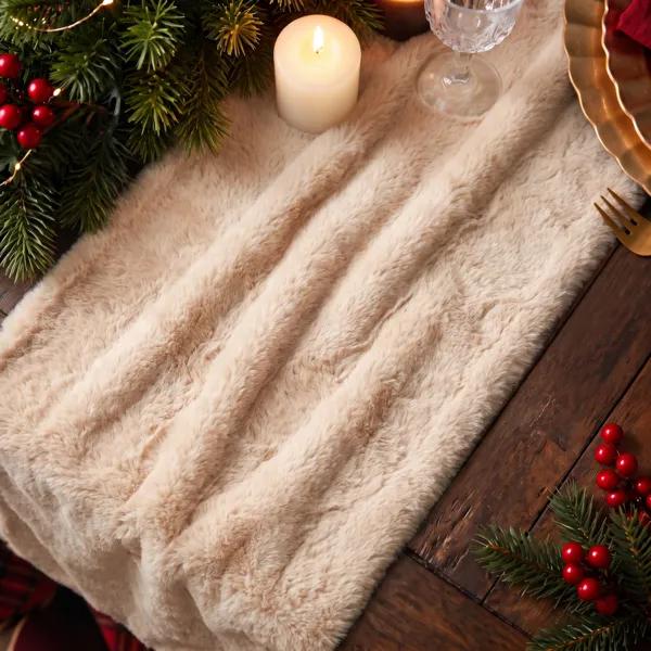 Tafelrunner Kerstmis (150 x 28 cm) Zachte Bont Beige