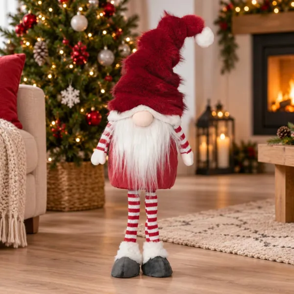 Stehender dekorativer Weihnachtswichtel (H52 cm) Germain Rot