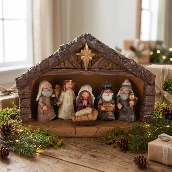 Nacimiento completo de Navidad (H18,5 cm) Santa Martina