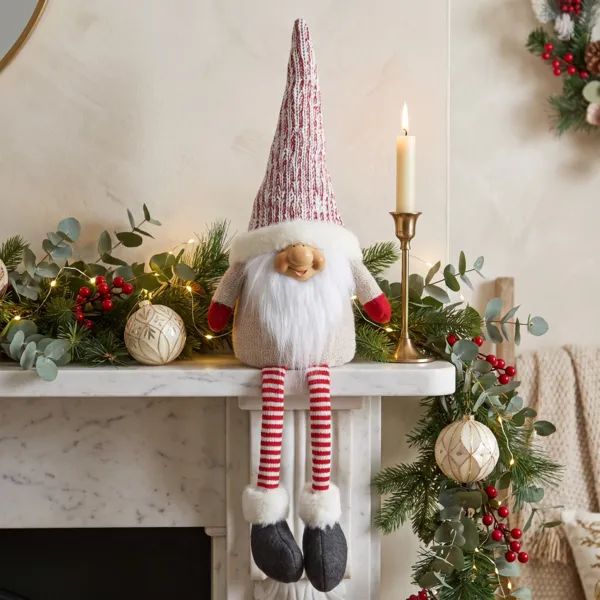 Weihnachtswichtel handgemacht (H60 cm) Rieur und wei�e Bart