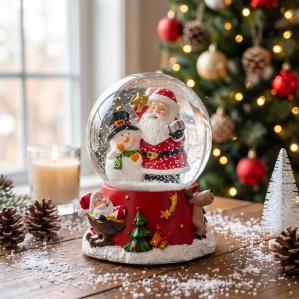 Sneeuwbol Kerstman & vrienden