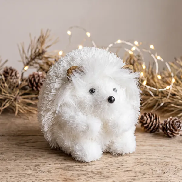Riccio di Natale (H13 cm) Floofy Bianco