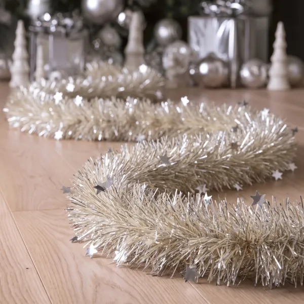 Guirnalda de Navidad (D9 cm) �toil�e Alpine Perla
