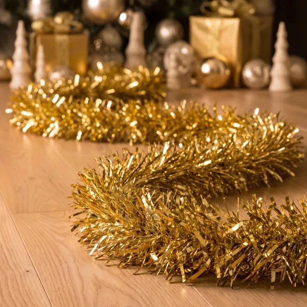 Juleguirlande (D10 cm) b�lget Alpine Guld