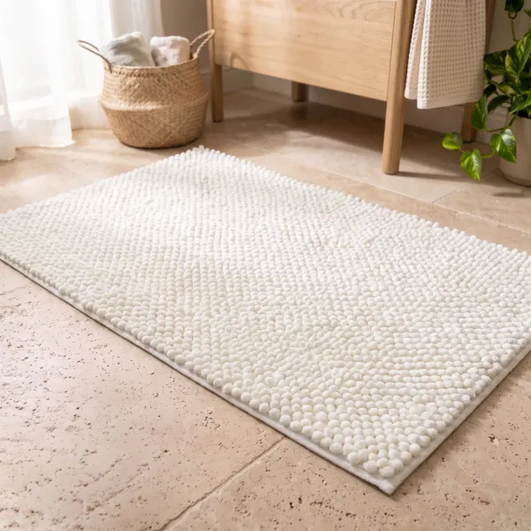 Badteppich Mikrofaser (50 x 80 cm) Boules Wei�