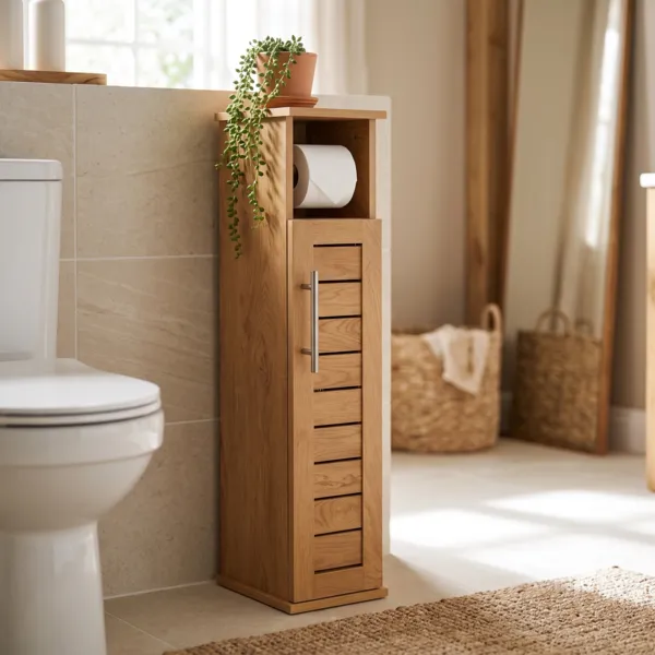 Toiletrulleholder med reserve og hylde Colonial