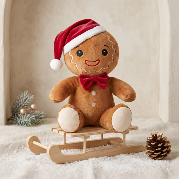 Peluche de Navidad (H25 cm) Hombre de Jengibre