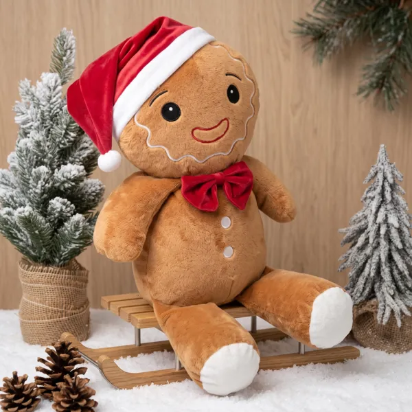 Peluche de Navidad (H50 cm) Hombre de Jengibre