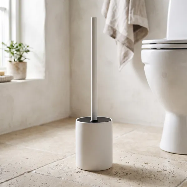 Cepillo de WC de gres Timeless bajo Blanco
