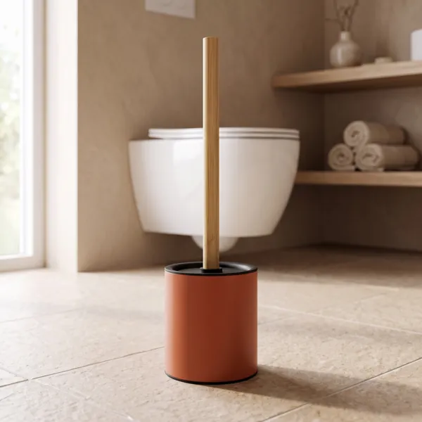Scopino WC metallo Purebamboo Terracotta