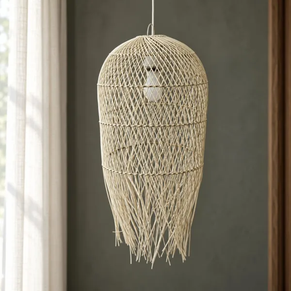 H�ngelampe aus Rattan (D33 cm) Farbe: naturfarben