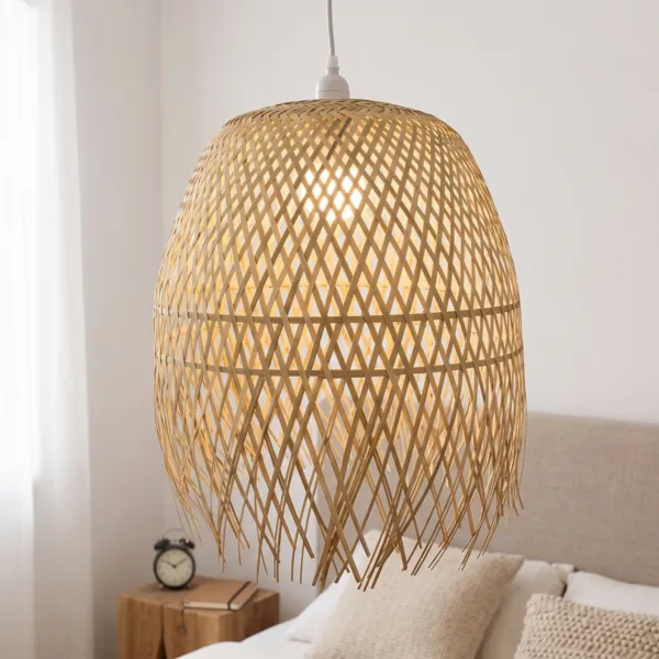 Bambus-Hängeleuchte (D40 cm) Julia naturfarben