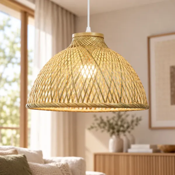 Bambus-Hängeleuchte (D40 cm) Mila naturfarben