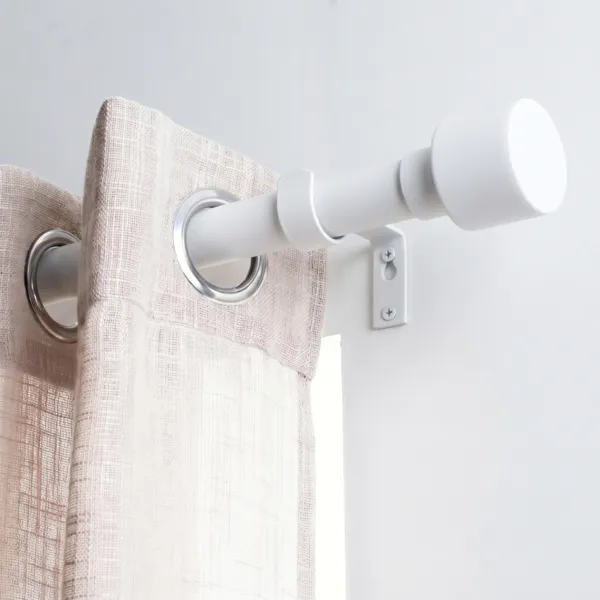 Kit de barra extensible (L120 - 210 cm / D19 mm) Palermo Blanco mate