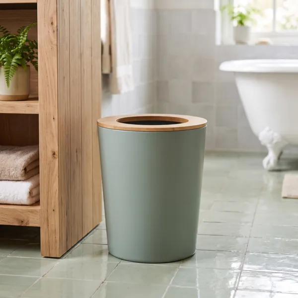 Cestino da bagno 5L Purebamboo Verde eucalipto