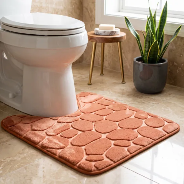 Toilettenvorleger mit Memory-Schaum (45 x 50 cm) Galeo Kupfer