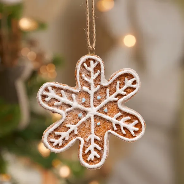 Suspension de No�l (D8 cm) Flocon en cookie