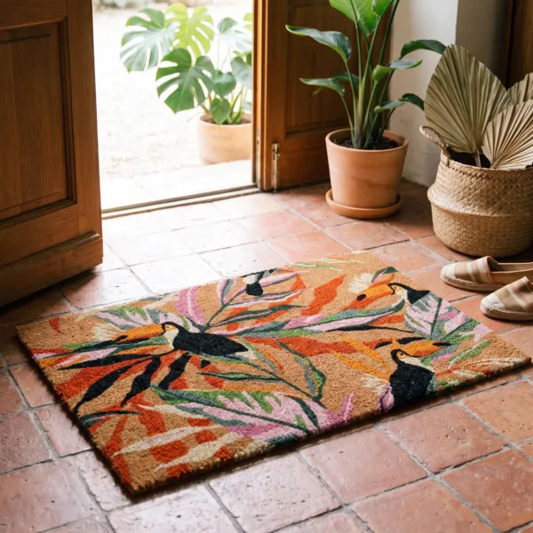 Tappeto di cocco (40 x 60 cm) Caraibi Multicolore