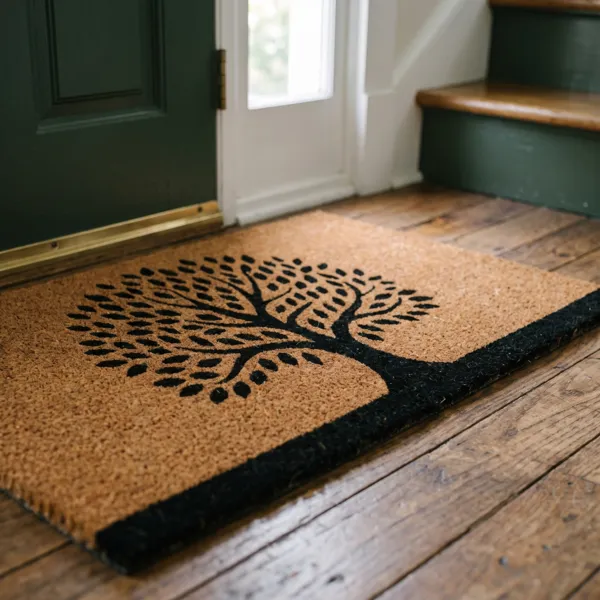 Tappeto di cocco (45 x 75 cm) Albero Nero