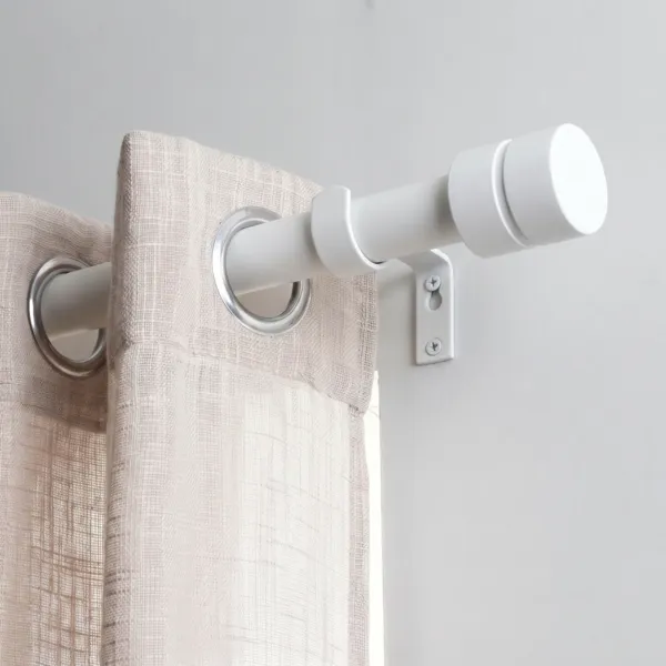 Kit de barra extensible (L120 - L210 cm / D19 mm) Cesena Blanco mate