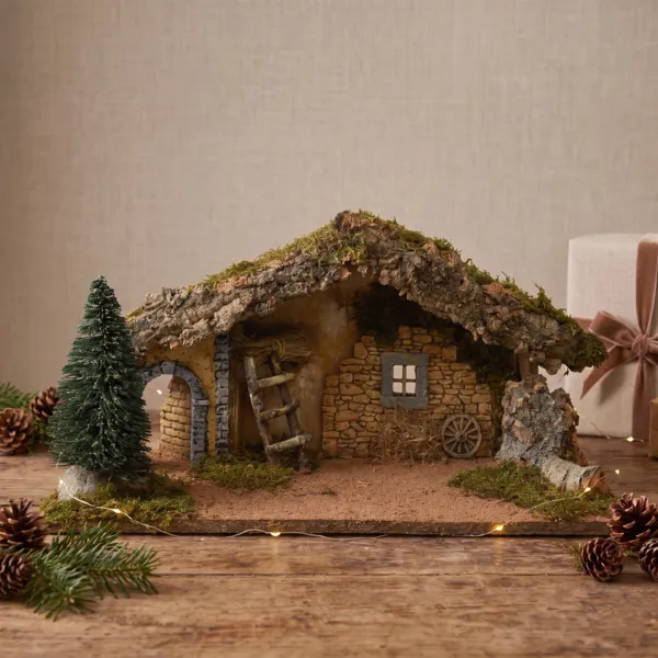 Crèche de Noël vide et lumineuse (H25 cm) Saint-Felix
