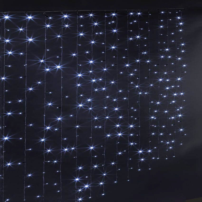 Rideau lumineux Étoile filante H1 m L1,20 m Blanc chaud 64 LED