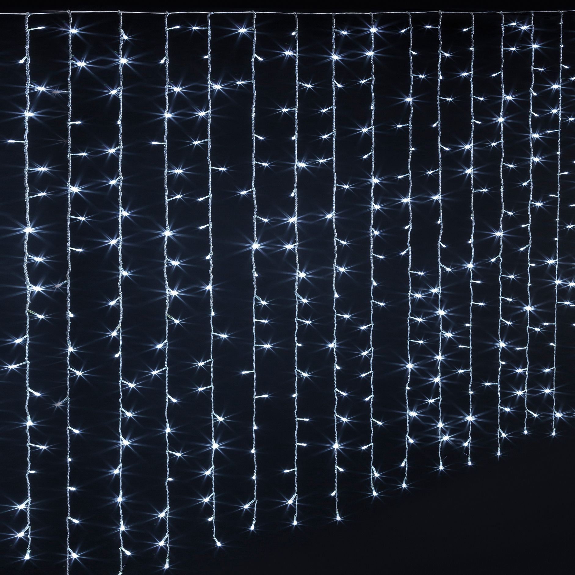Rideau lumineux à piles H1,50 m L1 m Blanc froid 150 LED - Décoration  lumineuse - Eminza