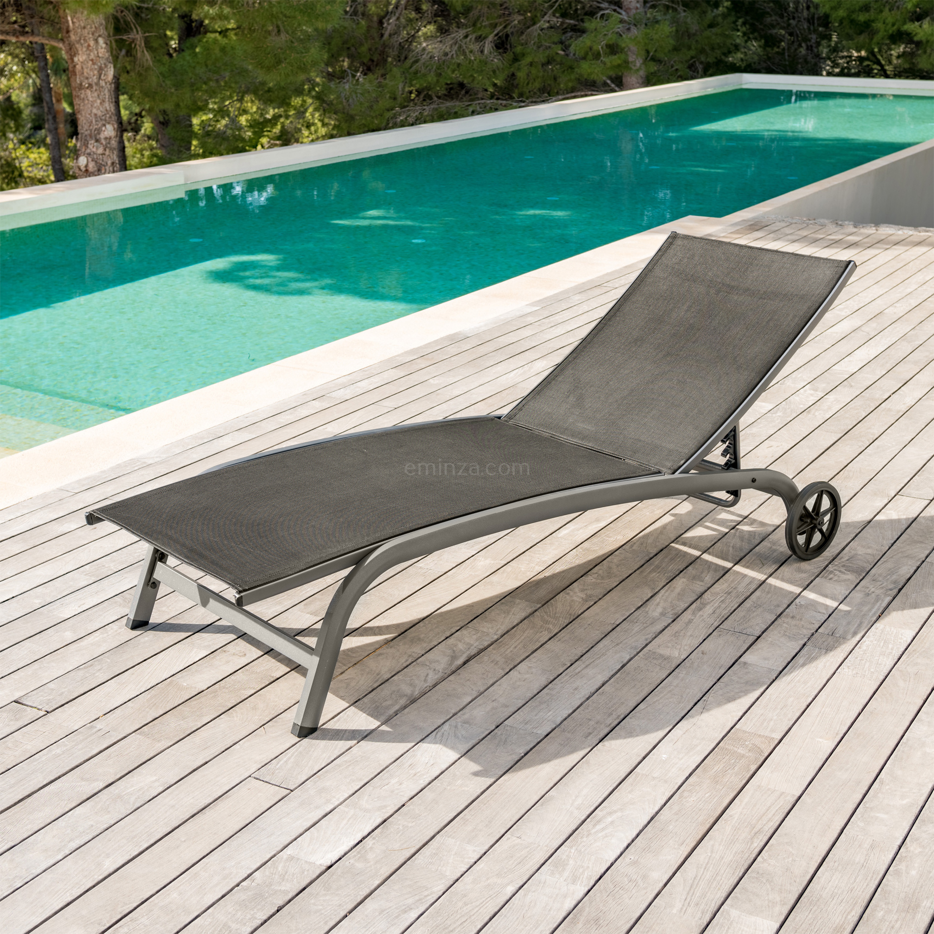 Lettino Pieghevole Con Tettuccio In Acciaio E Tessuto Blu - Oxford