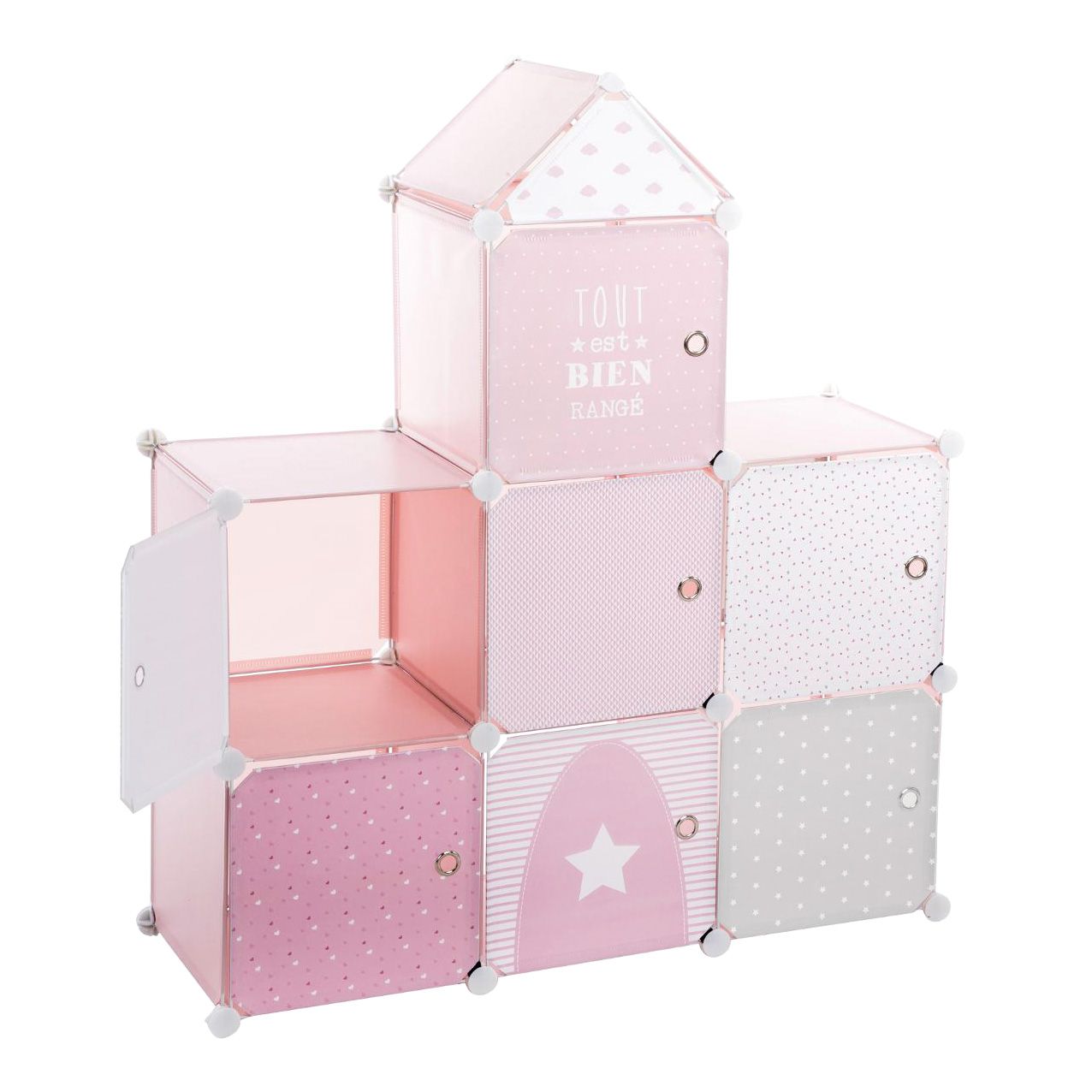 Tube De Rangement Pour Peluches - Design Château Avec Roues - 3 Ou 4 Niveaux - En ABS, Pour Chambre D'Enfant Ou Salon