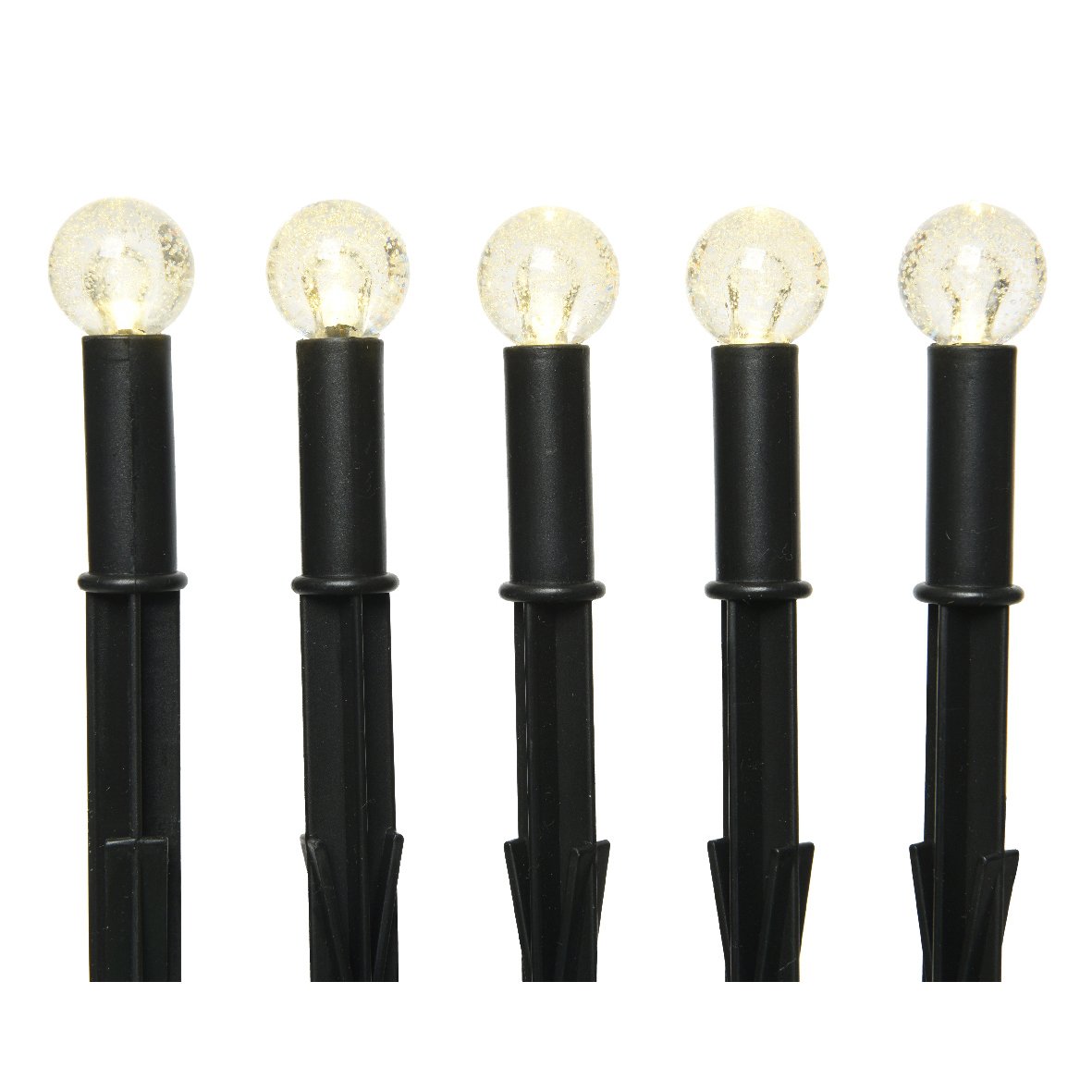 Set 5 Luci Solari Da Giardino Con Tubi Pieghevoli 115 LED | Illuminazione Esterna Con Timer E 8 Modalità | Bianco Freddo