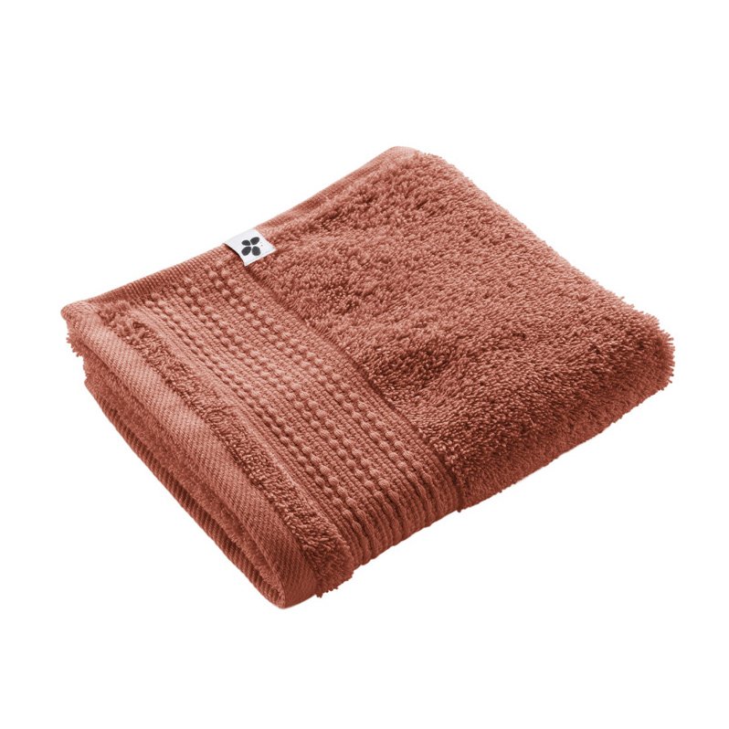 Serviette de bain coton bio (30 x 50 cm) Garance Terracotta - Linge