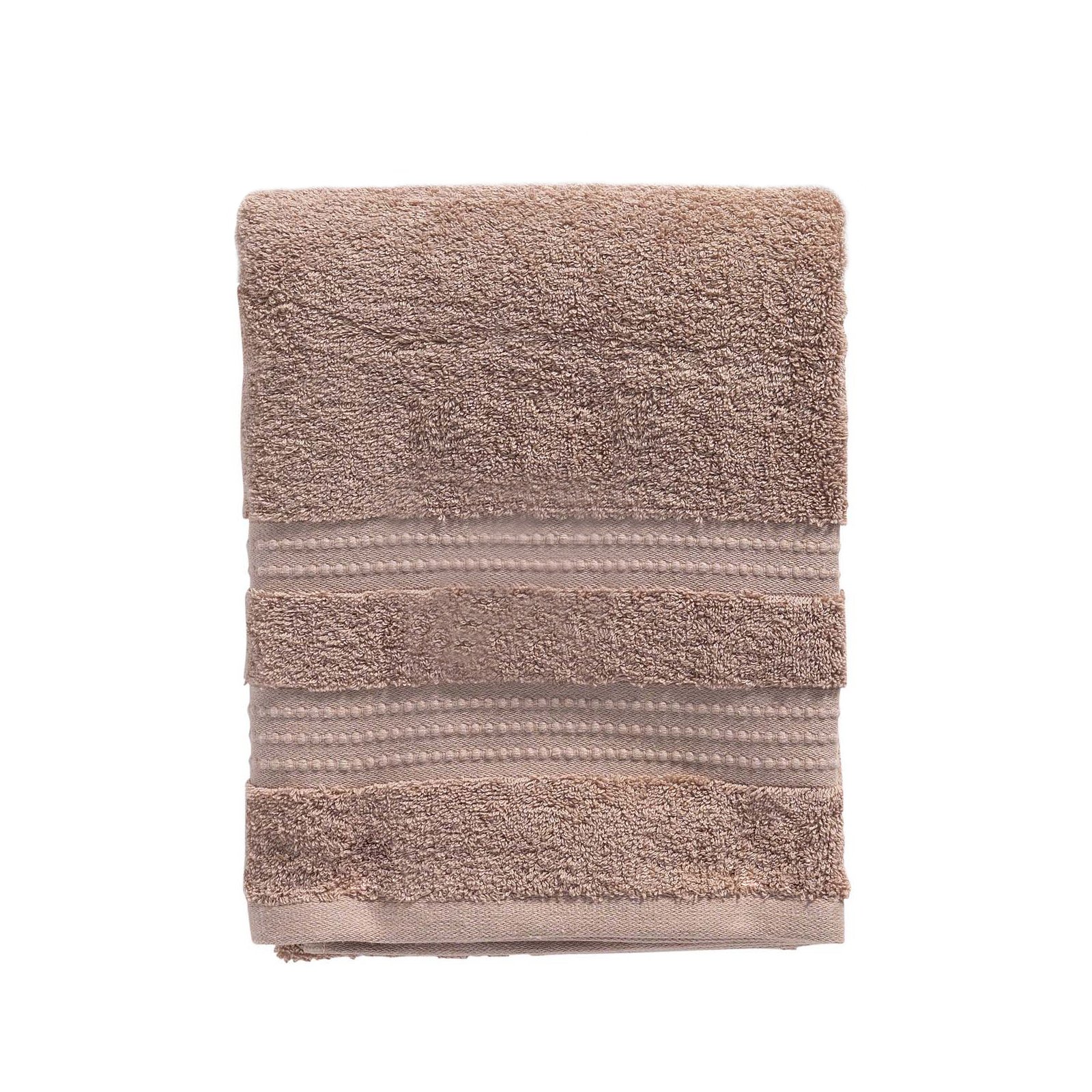 Serviette De Bain 70x130 Cm – 100% Coton, Tissage Nid D’abeille, Couleur Taupe