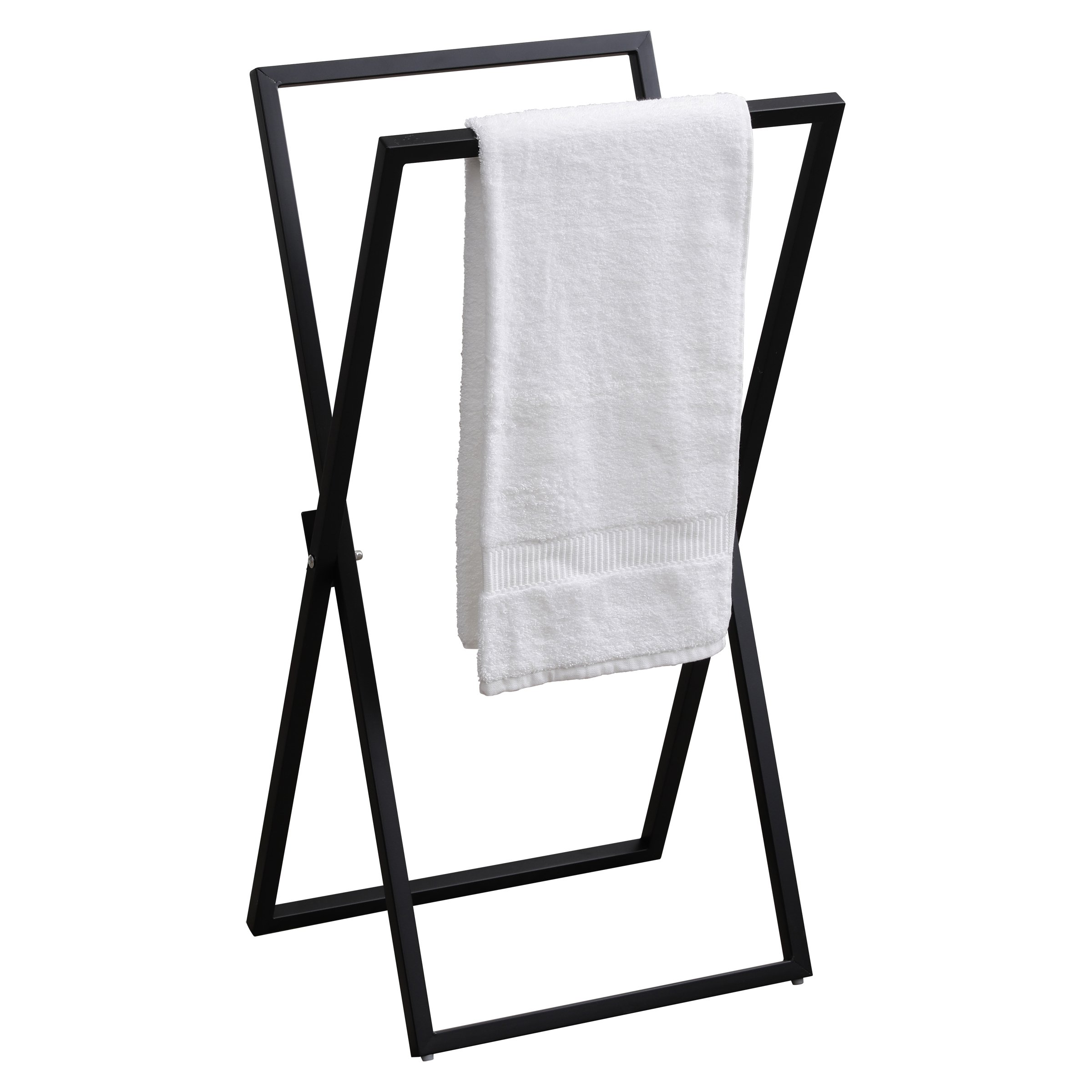 Porte-serviette Mural Magnétique Pliable Doporro - 40 Cm Noir, Sans Perçage Pour Cuisine & Salle De Bain