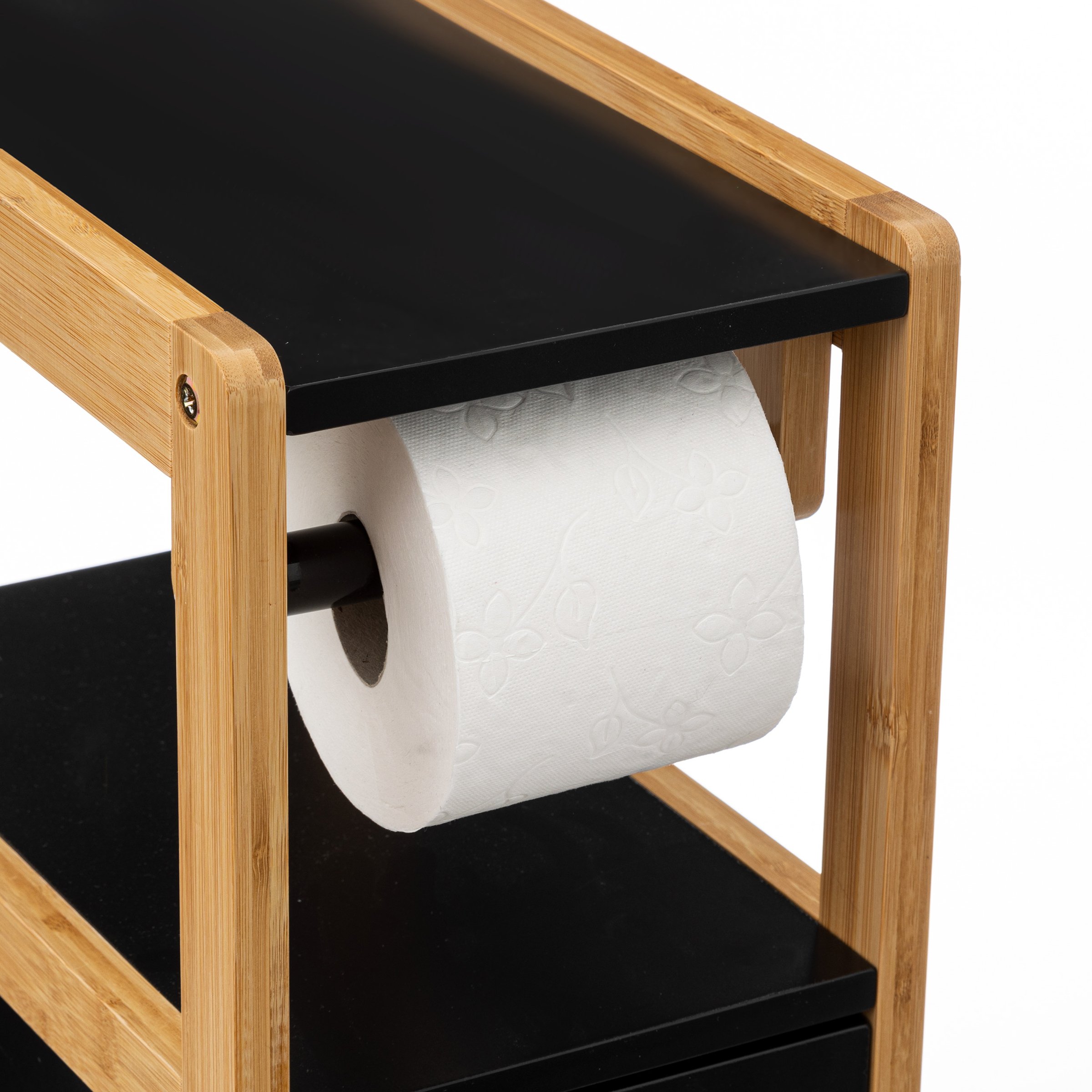 Meuble dérouleur papier toilette avec réserve Elément Acacia - Déco salle  de bain - Eminza
