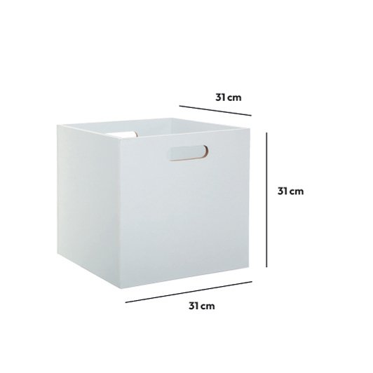 Boite de rangement (31 x 31 x 31 cm) Mano Naturelle - Petit meuble de  rangement - Eminza