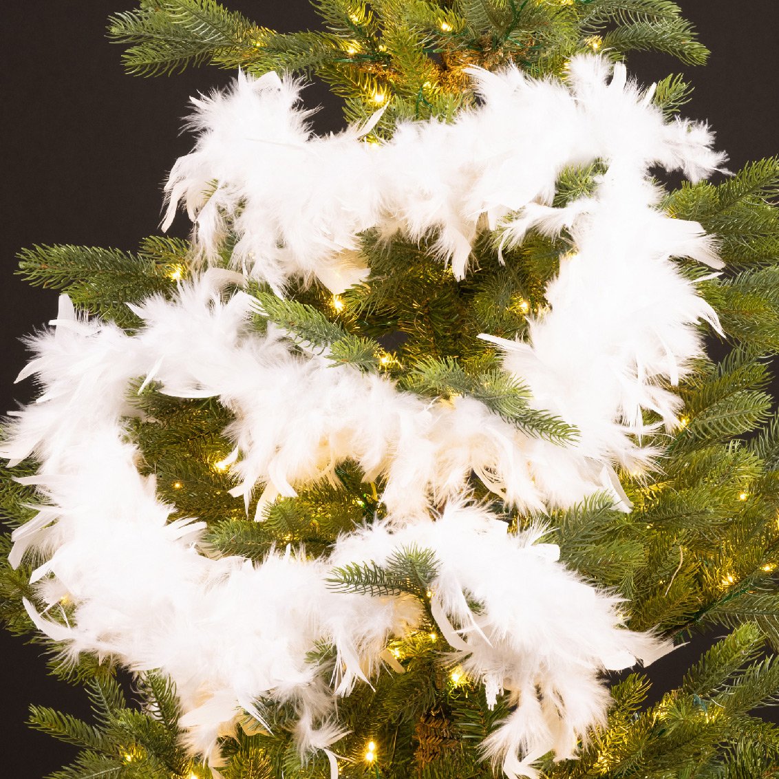 Guirlande de Noël Plumes avec perles 170 cm Sarah B. - Guirlandes