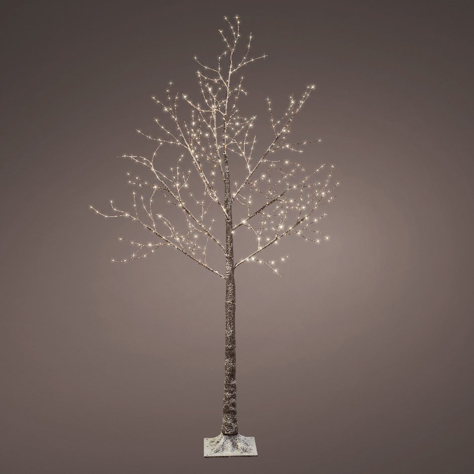 Lichterbaum im Birkendesign mit 180 LED-Lichter weiß (Farbe: weiß)